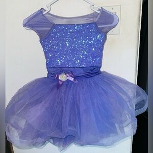 Weissman Shimmering Blue Kids Dance Costume